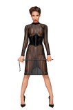 Classic dress made of elastic tulle - S