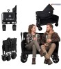 Carucior Transport Pliabil 2 in 1 cu Sezut si Spatar Pentru Plaja Camping