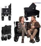 Carucior Transport Pliabil 2 in 1 cu Sezut si Spatar Pentru Plaja Camping