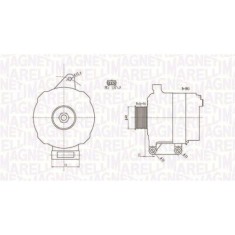Alternator Ford Fiesta 5 (Jh Jd) 11.01-12.14, Fusion (Ju) 08.02-12.12, 1.25 16V, 1.6 16V, 1.25, 1.4, 1.6, MAGNETI MARELLI