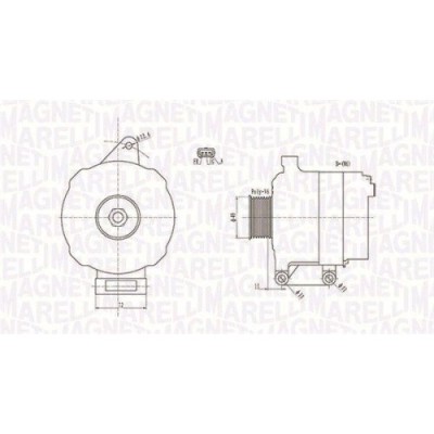 Alternator Ford Fiesta 5 (Jh Jd) 11.01-12.14, Fusion (Ju) 08.02-12.12, 1.25 16V, 1.6 16V, 1.25, 1.4, 1.6, MAGNETI MARELLI foto