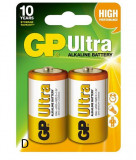 Baterie GP Batteries, Ultra Alcalina D (LR20) 1.5V alcalina, blister 2 buc.