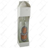 Sticla dreapta cu gat inalt is ingusta. cu decor embosat &ndash; Struguri &ndash; La multi ani!
