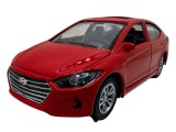 Macheta Hyundai Elantra rosie 1:32 replica metal lumini si sunete, usi deschise