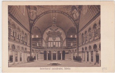 CP SIBIU Interiorul Catedralei ND(1917) foto