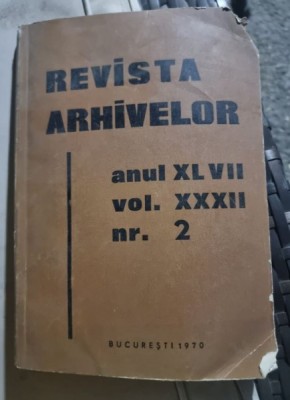 REVISTA ARHIVELOR NR.2/1970 foto