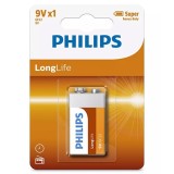 BATERIE PHILIPS 9V 6F22 LONGLIFE B1 BLISTER EuroGoods Quality