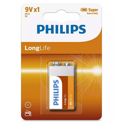 BATERIE PHILIPS 9V 6F22 LONGLIFE B1 BLISTER EuroGoods Quality foto