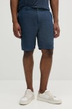 MC2 Saint Barth pantaloni scurți din in culoarea albastru marin, ISC0001