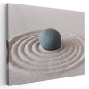 Tablou canvas piatra Zen si nisip, crem, gri 1311 Tablou canvas pe panza CU RAMA 40x60 cm