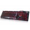 Tastatura Gaming USB Rii tek RK100 Butoane multimedia Iluminata in 3 culori Negru