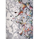 Cumpara ieftin Covor Model Abstract 11187-190, Marime 80 x 150 cm, Gri, Inaltime Fir 9 mm, Antialergic, Polipropilena, Living, Dormitor, Sufragerie, Birou