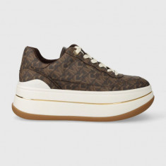 MICHAEL Michael Kors sneakers Hayes culoarea maro, 43R4HYFS1B