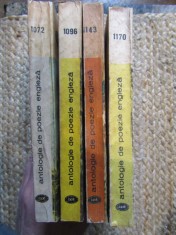 ANTOLOGIE DE POEZIE ENGLEZA DE LA INCEPUTURI PANA AZI 4 VOLUME