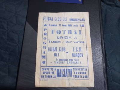 program FC Olt - FCM Brasov foto