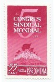 |Romania, LP 533/1961, Al V-lea Congres Sindical Mondial, MNH