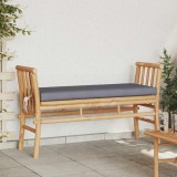 Cumpara ieftin Bancă de grădină cu perne, 110 cm, din bambus