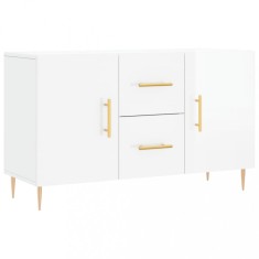 Dulap, alb extralucios, 100x36x60 cm, lemn compozit foto