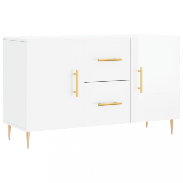 Dulap, alb extralucios, 100x36x60 cm, lemn compozit