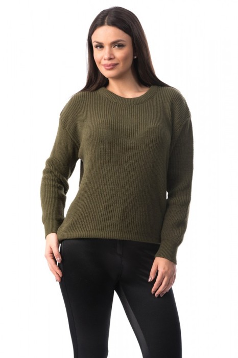X740-14 Pulover calduros cu maneci lungi si snur la spate