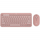 Kit tastatura + mouse Logitech Pebble 2 Combo, Roz