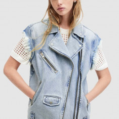 AllSaints vesta de blugi RIPLEY WAISTCOAT femei, de tranzitie, W055OA