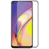Folie Sticla Securizata Oppo A54 5G, Protectie Ecran 9H, Full Cover, Anti-zgarieturi, Transparenta, Negru