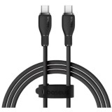 Cablu alimentare si date Baseus Pudding Series, Fast Charging Data Cable pt. smartphone, USB Type-C la USB Type-C 100W, 1.2m, negru