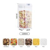 Cutie de Depozitare Alimente, Flippy, 1.5 L, cu capac, 20.5x10x10 cm, Alba