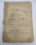 CURS DE BOTANICA FARMACEUTICA - SISTEMATICA VEGETALA - 1946 - RADU ZITTI