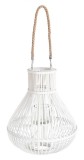 Set 2 felinare bambus alb Belem 34x41 cm