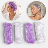 Casca de dus transparenta, Lila, Set 4 buc, CMCLASS