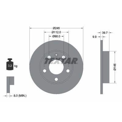 Textar Disc frana PRO foto