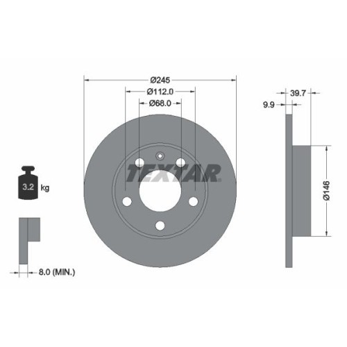 Textar Disc frana PRO