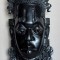 Masca africana IDIA, sculptura deosebita in lemn, arta tribala Benin 39 cm
