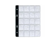 File PVC de rezerva Schulz pentru 20 monede, dimensiune 35 mm.max.