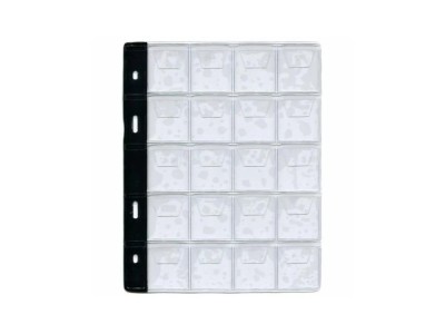 File PVC de rezerva Schulz pentru 20 monede, dimensiune 35 mm.max. foto