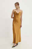 Answear Lab rochie culoarea auriu, maxi, drept