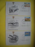 HOPCT PLIC FDC S NR 1005 SET 5 FDC- IMPERIUL CENTRAFICAN -ISTORIA AVIATIEI -FAI -FEDERATIA AERONAUTICA INTERNATIONALA 1978-AVION / AVIATIE
