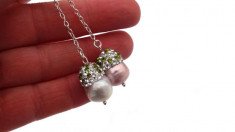 Cercei perle Edison&amp;amp;rhinestone foto