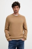 Lacoste pulover de l&acirc;nă culoarea maro, light, AH2916