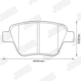 JURID 573312JC Jurid White Low Dust set placute frana,frana disc