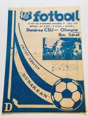 Program meci fotbal DUNAREA CSU GALATI - OLIMPIA RAMNICU SARAT(25.05.1986) foto
