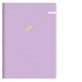 Caiet A5 capsat, 60 file dictando, 70g/mp, coperta soft touch, mov
