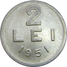 Romania, 2 lei 1951 UNC * cod 99 foto