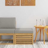 vidaXL Taburet pentru exterior Lemn Solid de Acacia Alb 901490