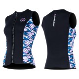 Costum de Neopren Fără M&acirc;neci pentru Femei, Vest de Neopren 3mm cu Ferăstrug &icirc;n Partea din Făță, Vest de Neopren pentru Scufundat, &Icirc;not, Canotaj, Surf