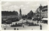 CP1043N Nagyv&aacute;rad, B&eacute;mer t&eacute;r, carte poștală, Oradea, circulată Pietroșani, județul Muscel, 1945