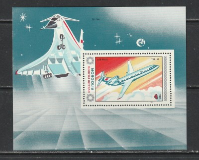 Mongolia 1984 - #395 Avioane S/S 1v MNH foto