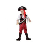Costum carnaval Pirat Rosu pentru copii, marime 110/120 cm ( 4-6 ani)
